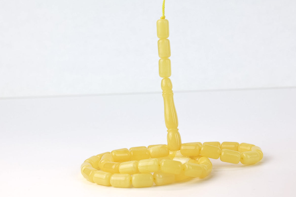 Natural Yellow Baltic Amber Rosary (20.88g) | Certified Mesbah | Tetibel