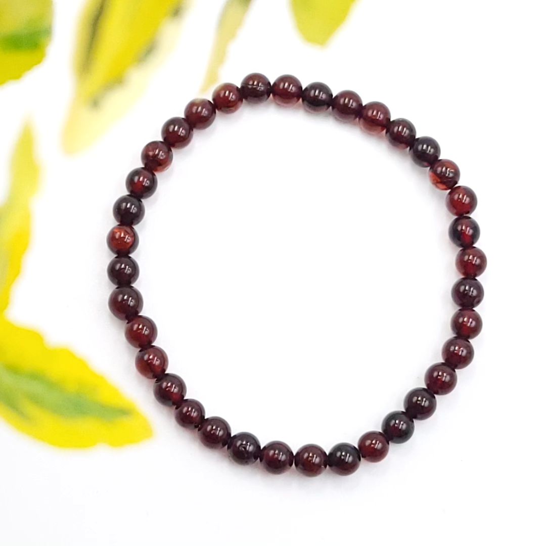 Amber Beads Red-Brown Bracelet Natural