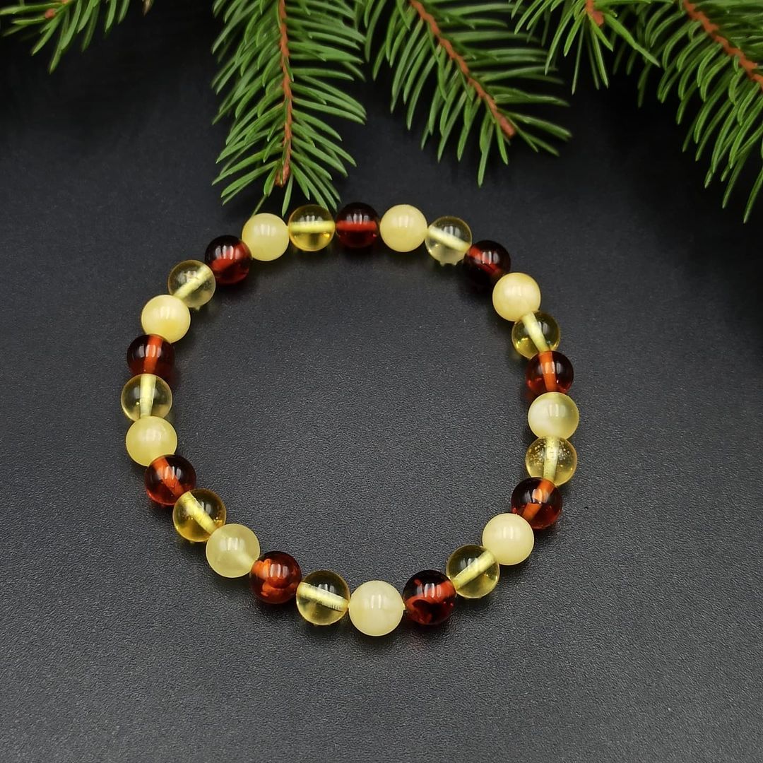 Amber Beads Colorful Bracelet