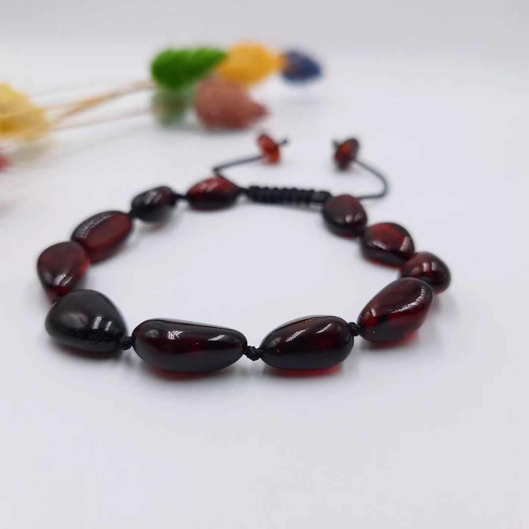 Brownish Tint Amber Bracelet