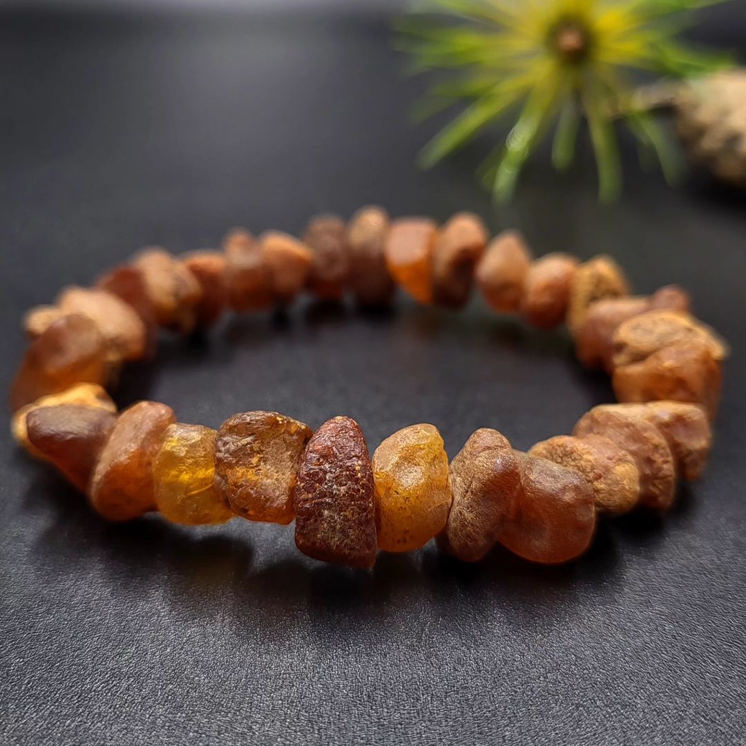 Amber Bracelet unprocessed raw stones