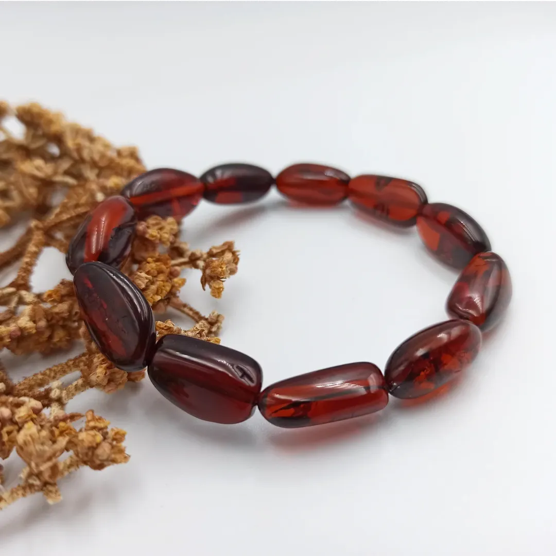 Amber Bracelet irregular beads shape