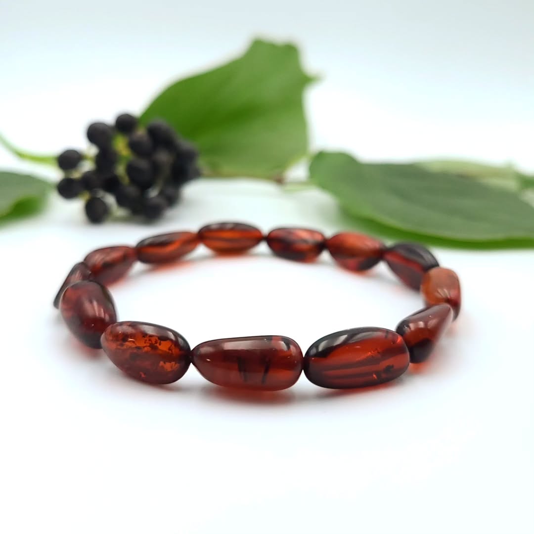 Amber Bracelet irregular beads shape