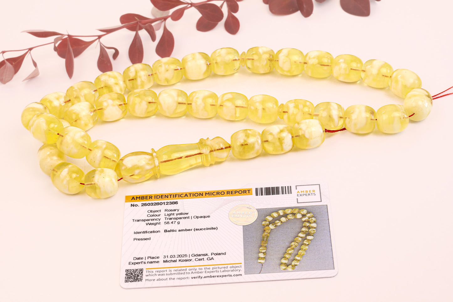 Amber Prayer Beads