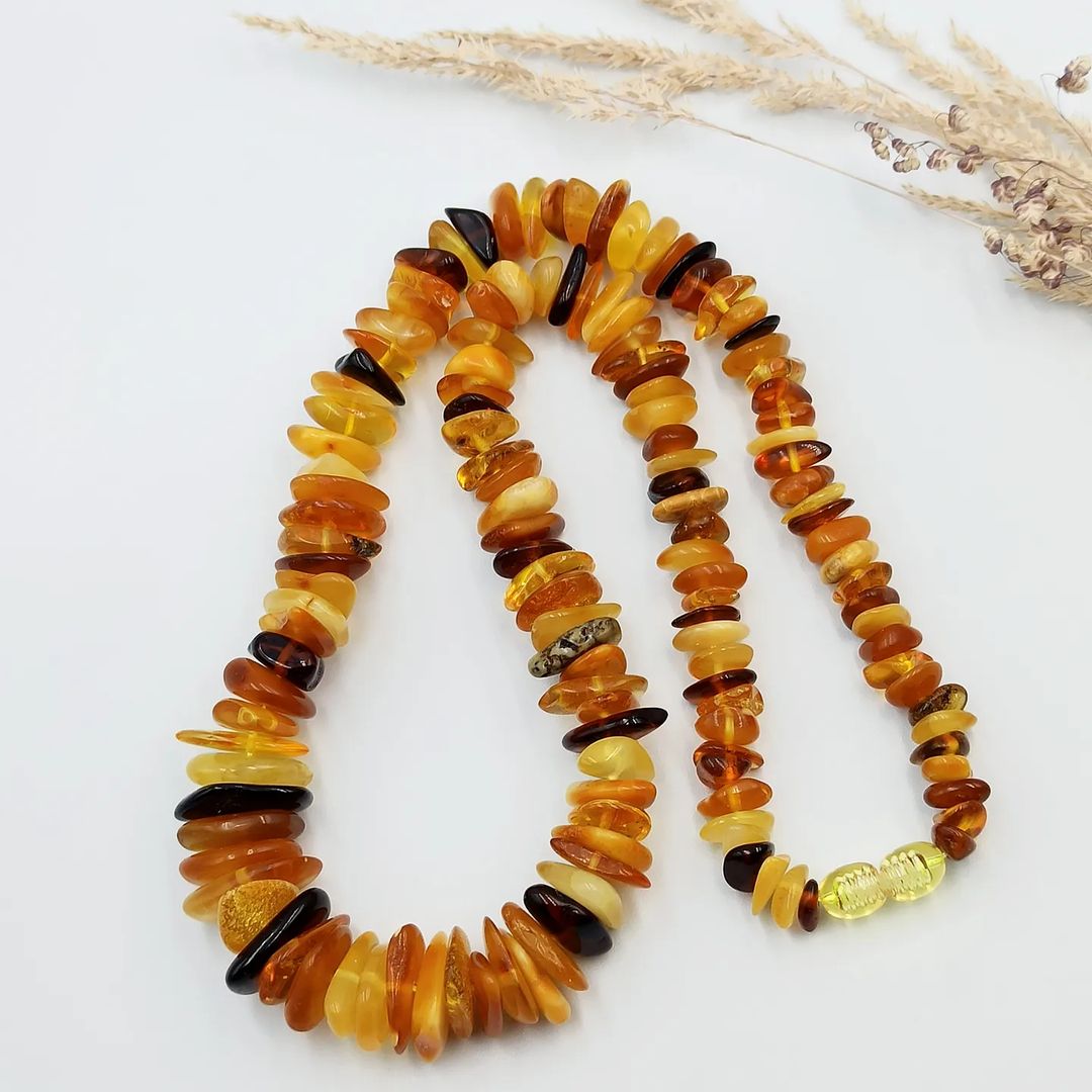 Amber Necklace Chips Multicoloured