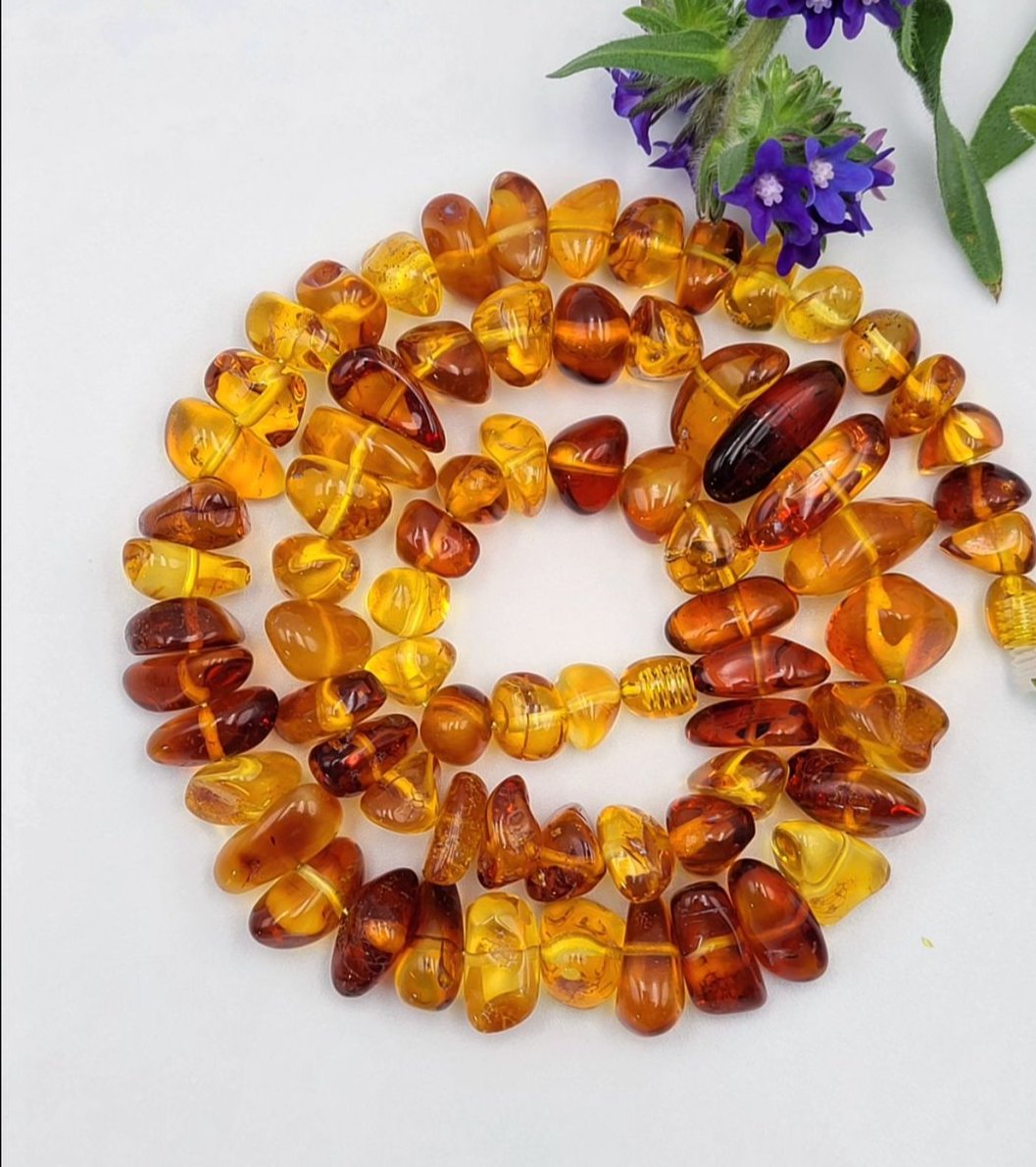 Amber Necklace Volume Chips Multicoloured