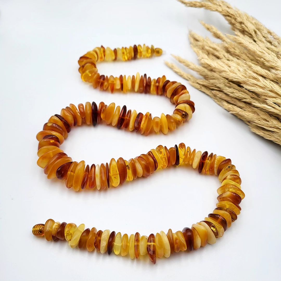 Amber Necklace Chips Multicoloured