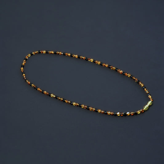 Amber Necklace Rectangular Barrelshaped Beads