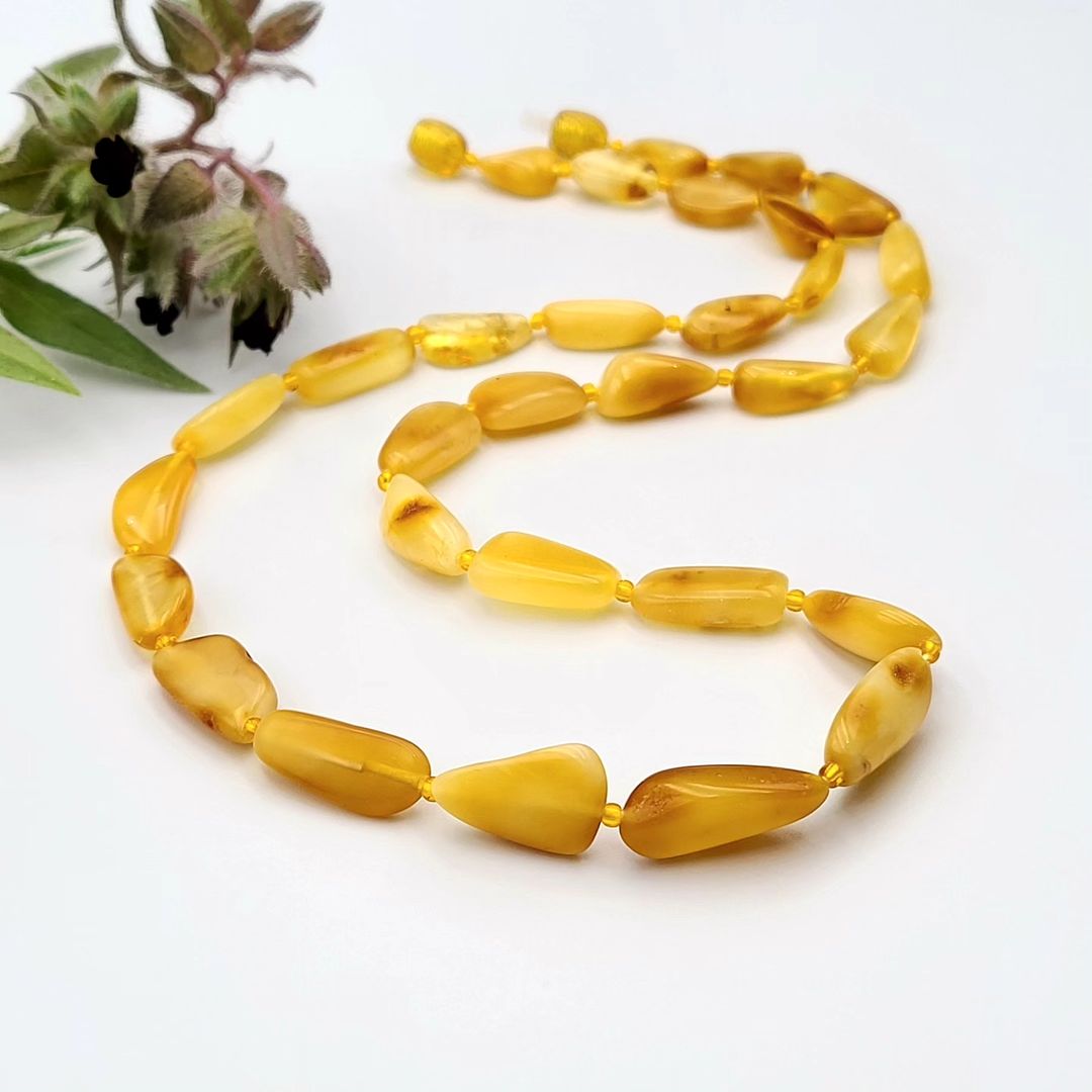 Amber Necklace Teardrop Honey