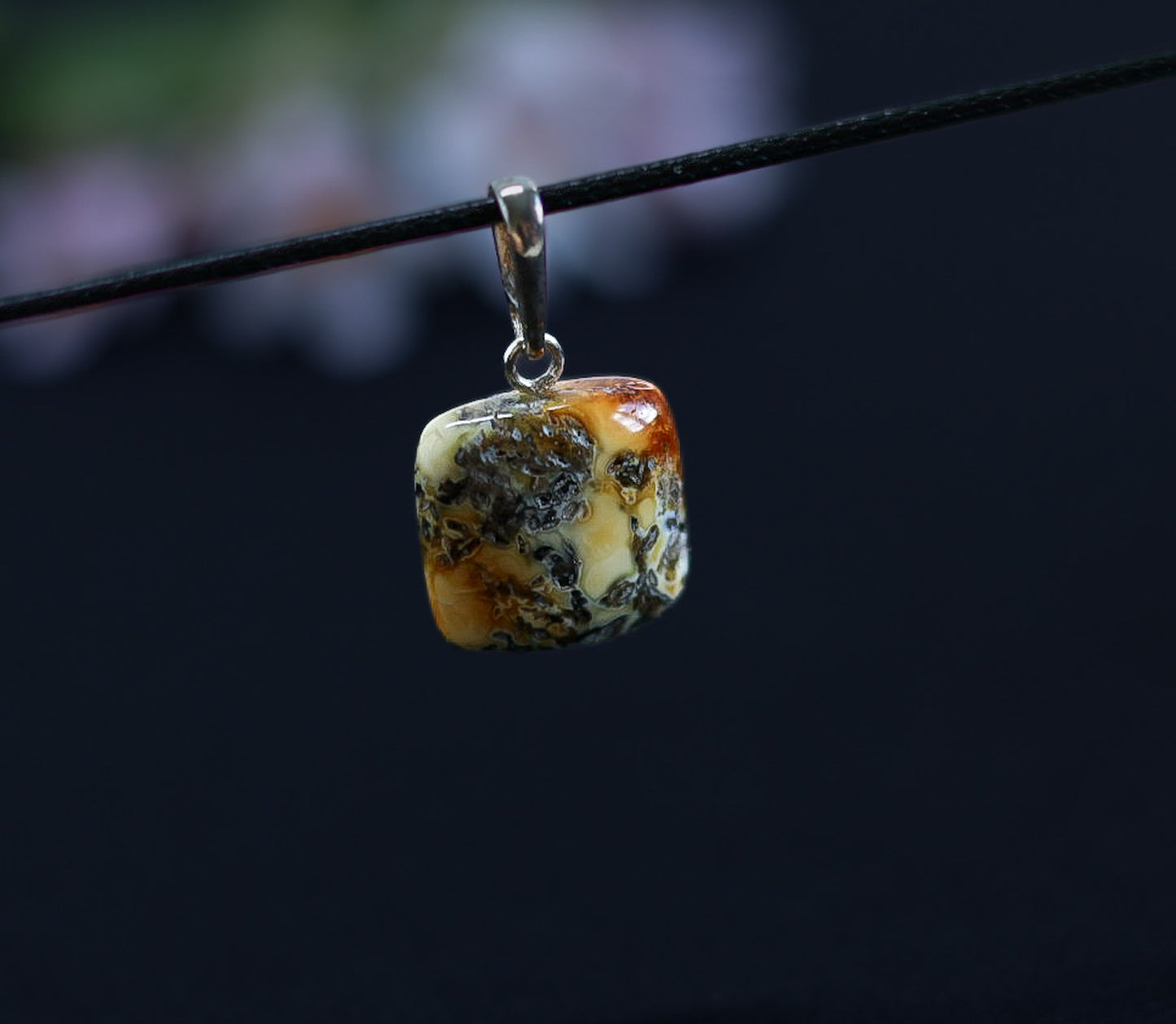 Amber Silver Pendant