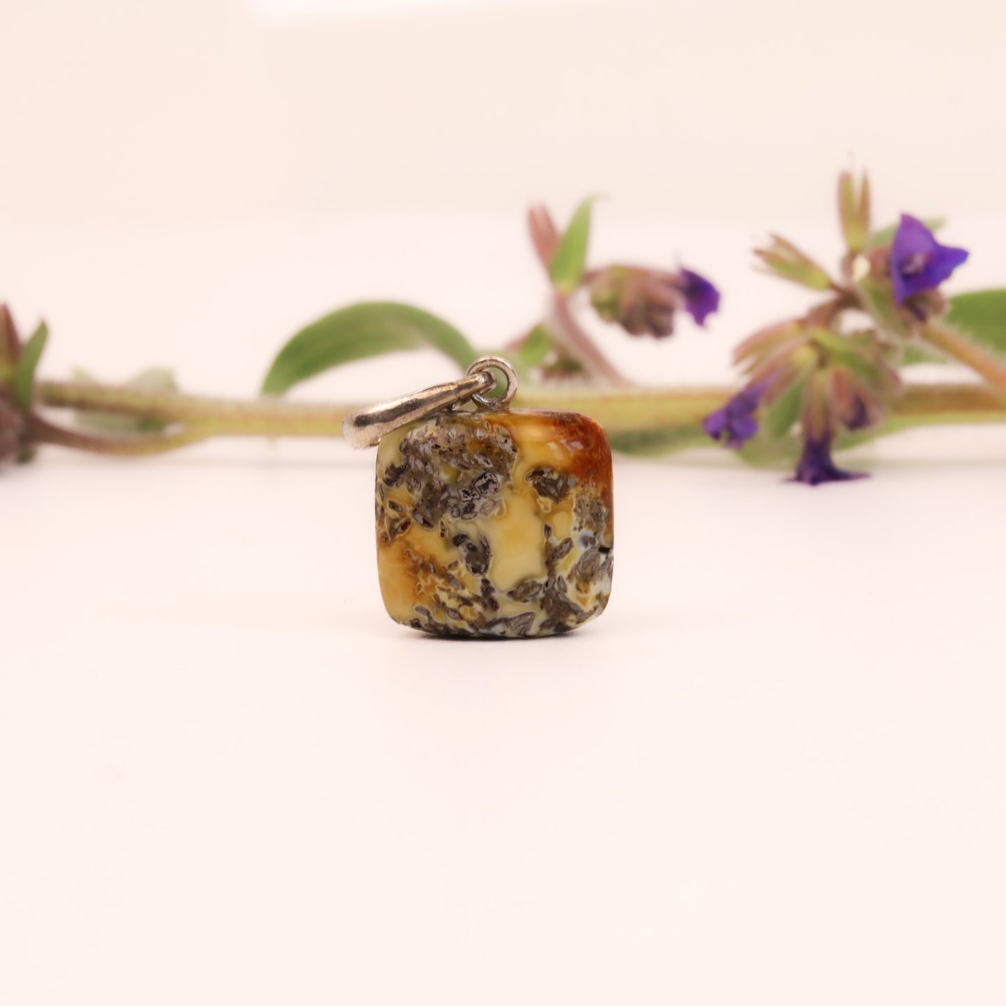 Amber Silver Pendant