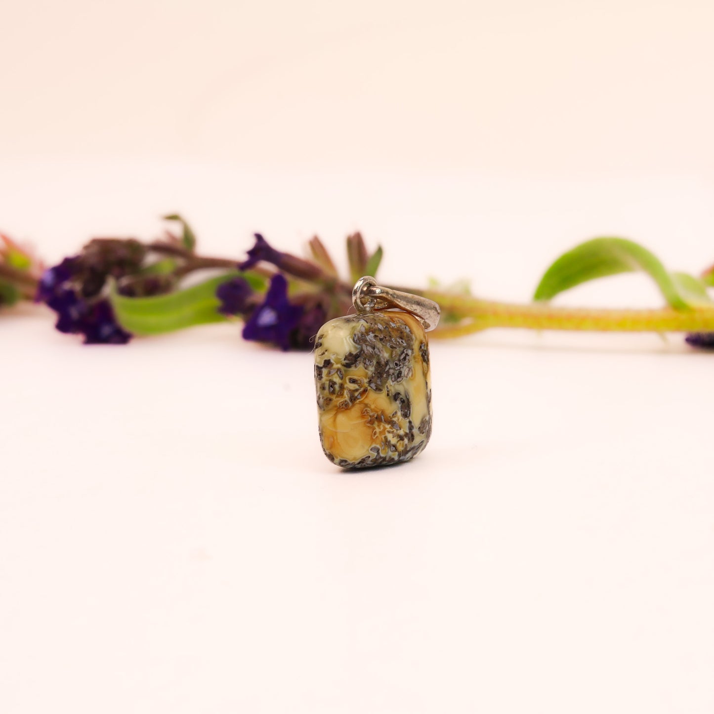 Amber Silver Pendant