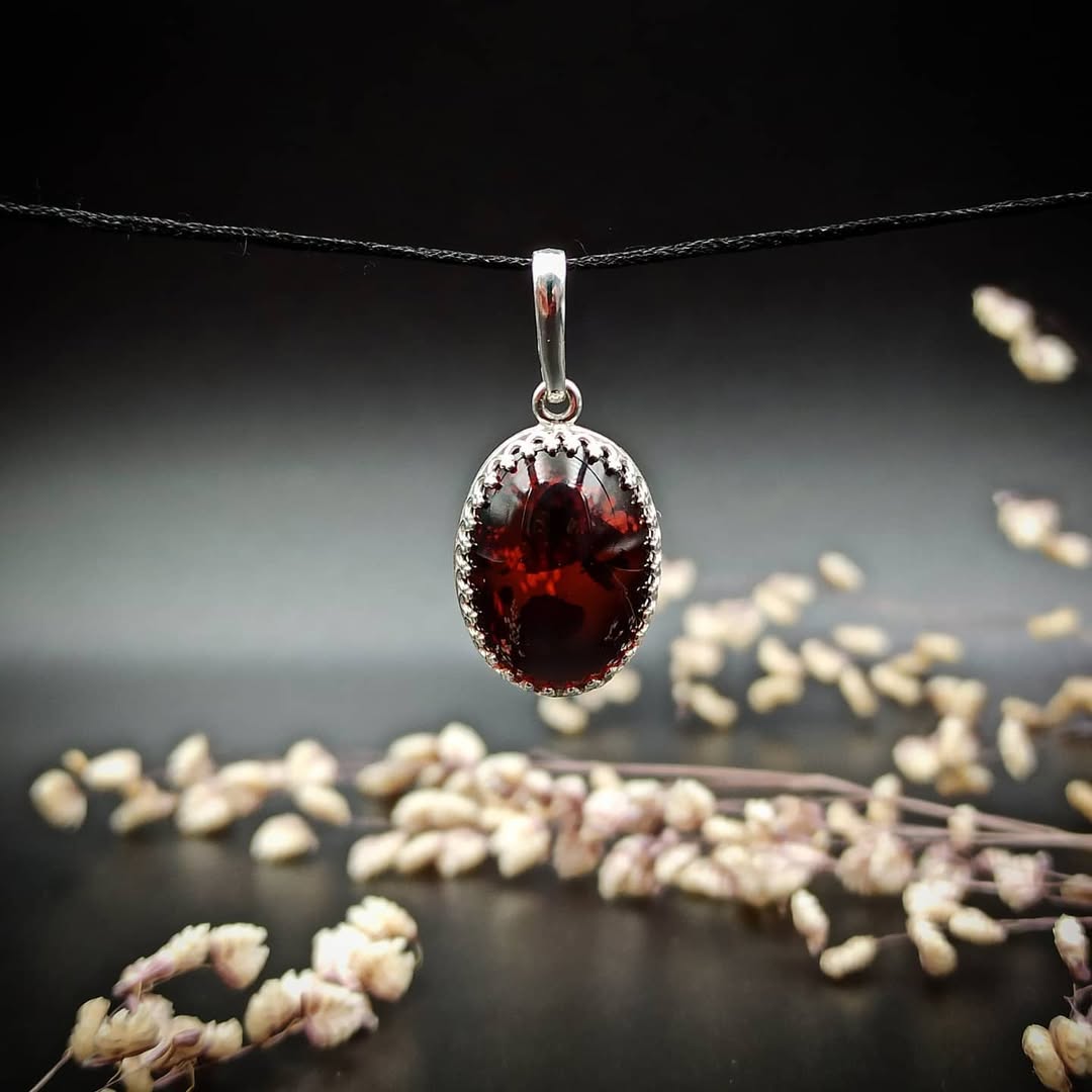 Amber Silver Pendant