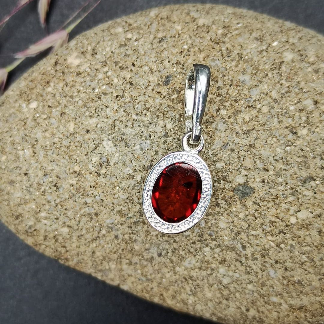 Amber Silver Pendant