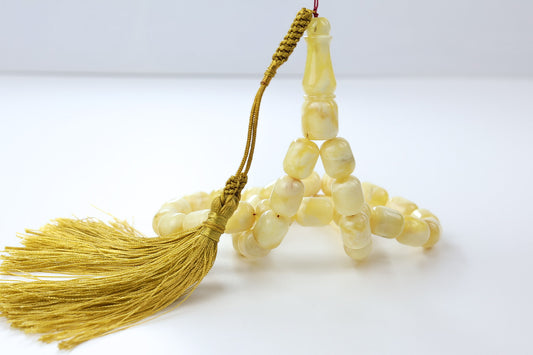 Hochwertige gepresste Bernstein Tesbih in Deutschland erhältlich.