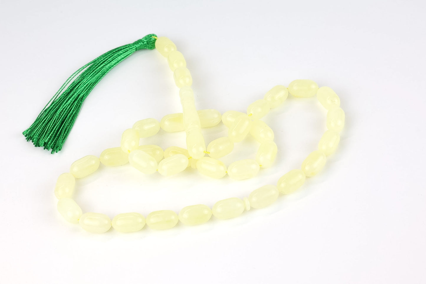 Natural amber. Light Yellow Baltic Amber Rosary (19.60g) | Certified Mesbah | Tetibel