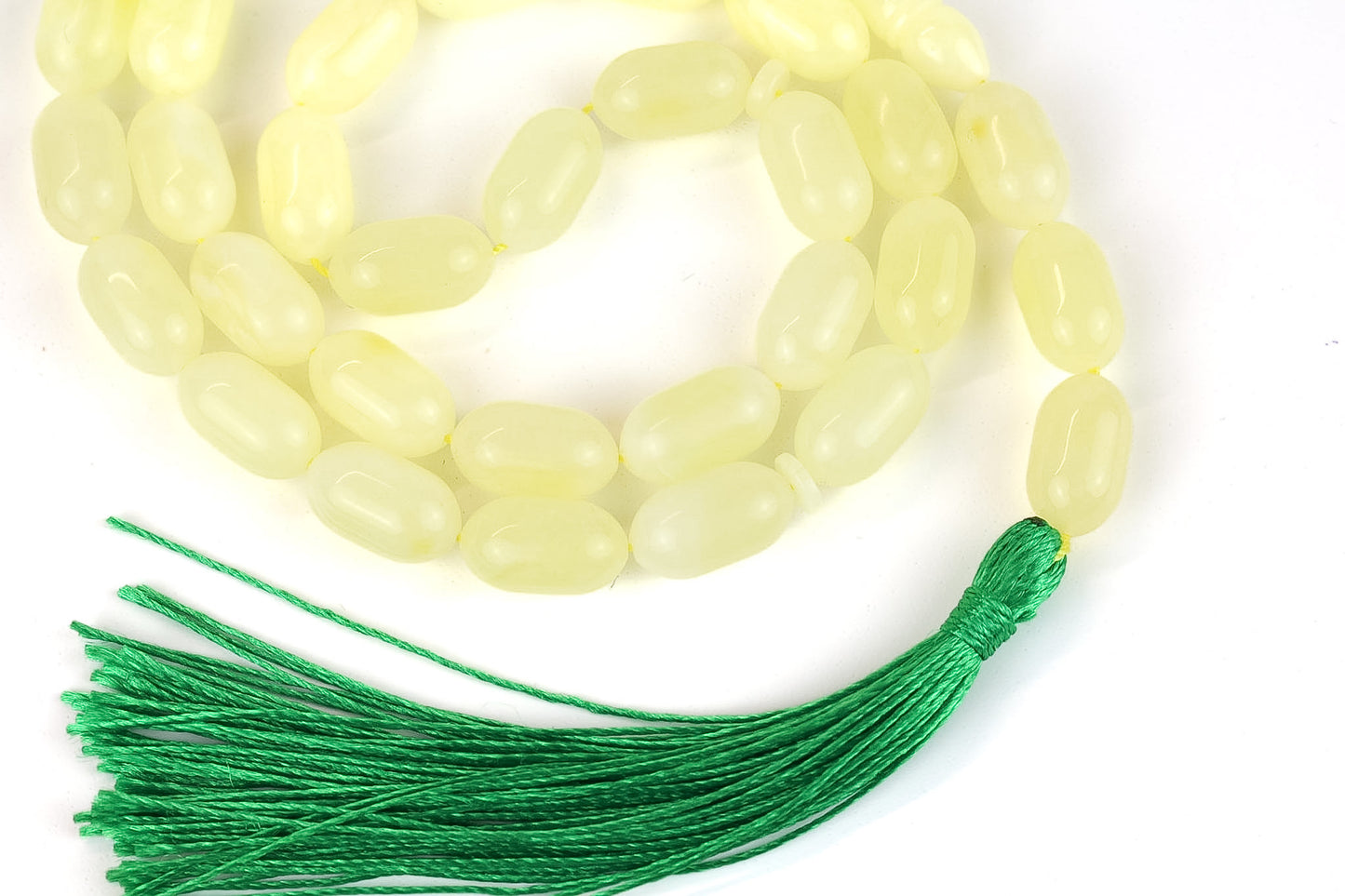 Natural amber. Light Yellow Baltic Amber Rosary (19.60g) | Certified Mesbah | Tetibel