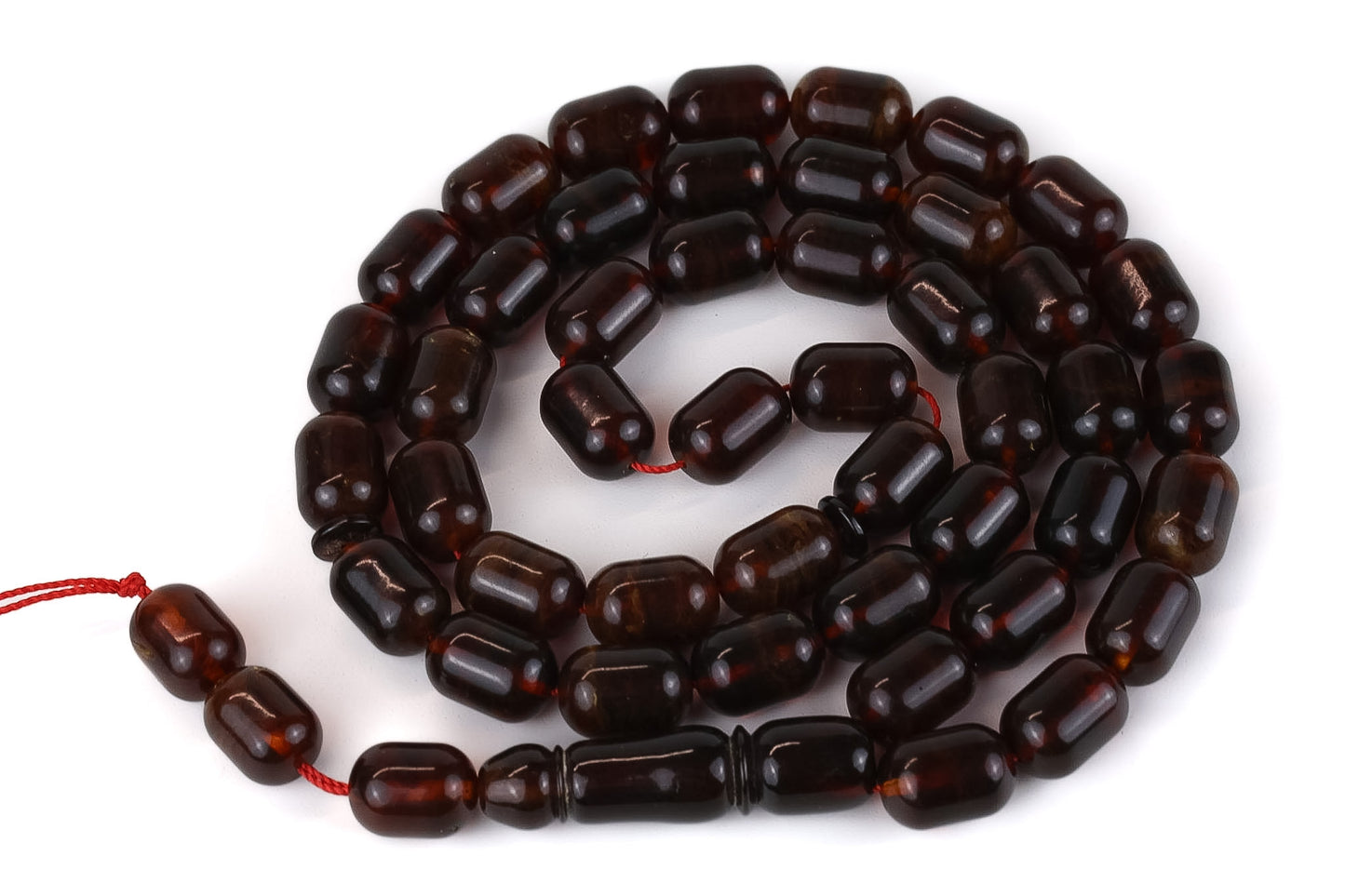 Certified Pressed Brown Baltic Amber Rosary (36.94g) |  Mesbah Tetibel