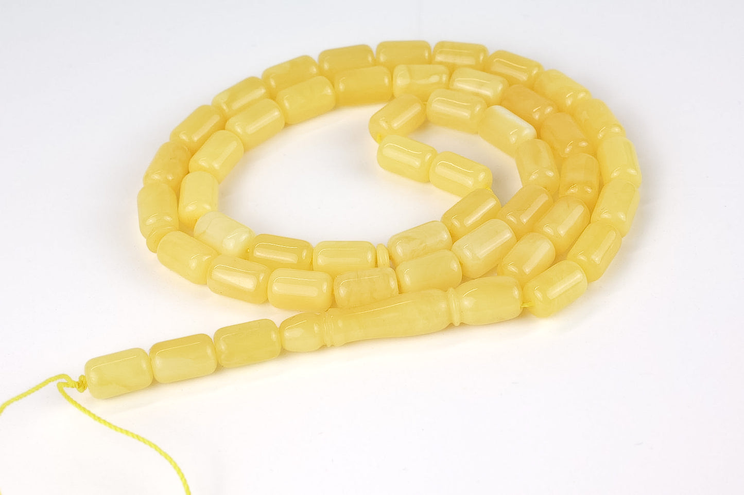 Natural Yellow Baltic Amber Rosary (20.88g) | Certified Mesbah | Tetibel