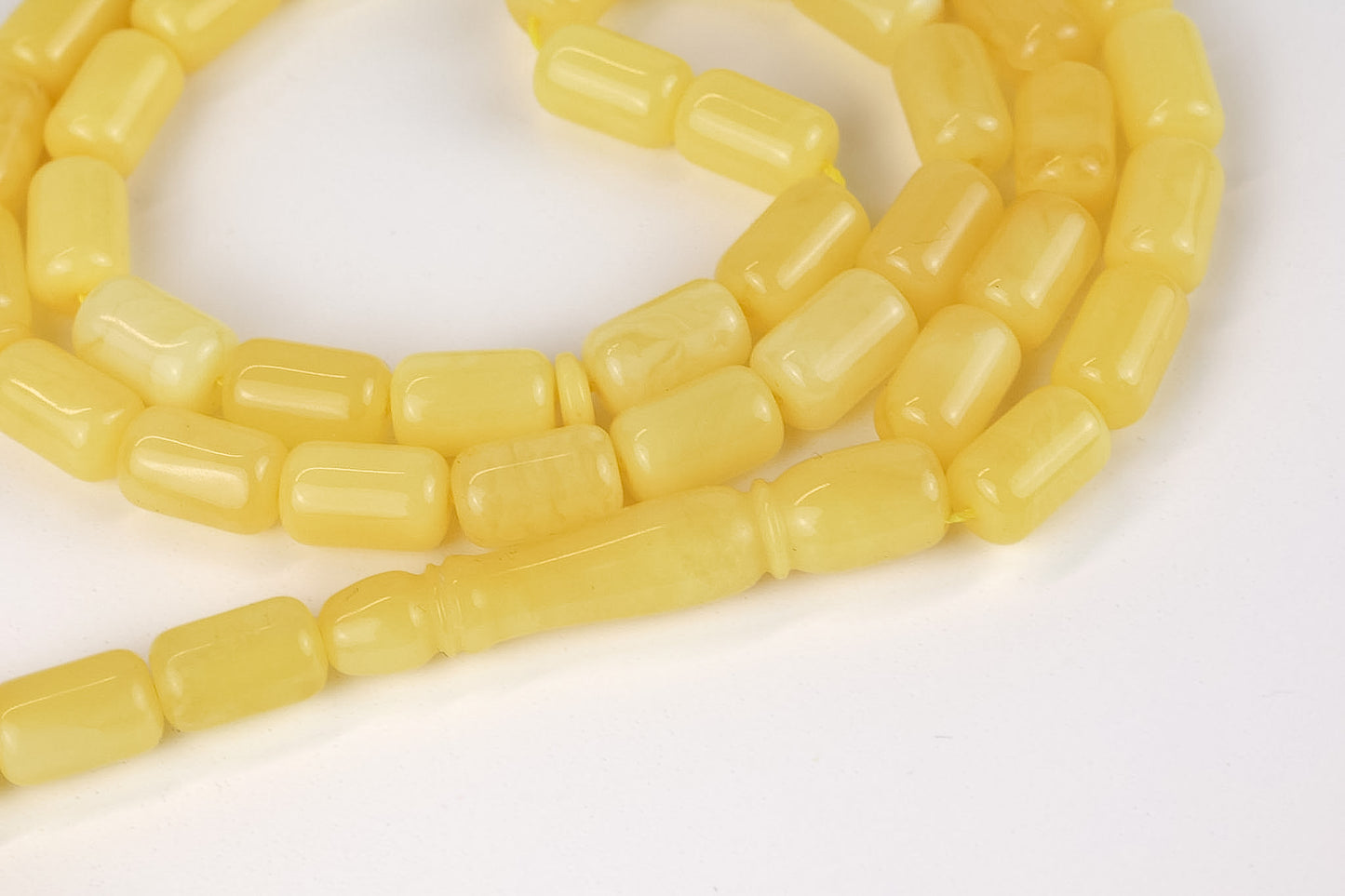Natural Yellow Baltic Amber Rosary (20.88g) | Certified Mesbah | Tetibel