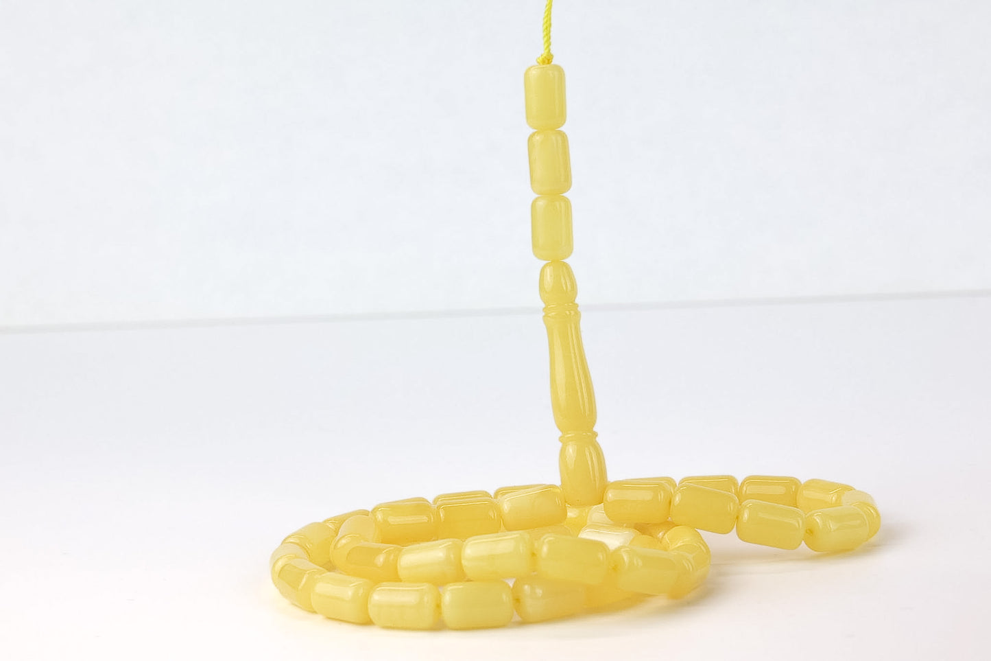 Natural Yellow Baltic Amber Rosary (20.88g) | Certified Mesbah | Tetibel