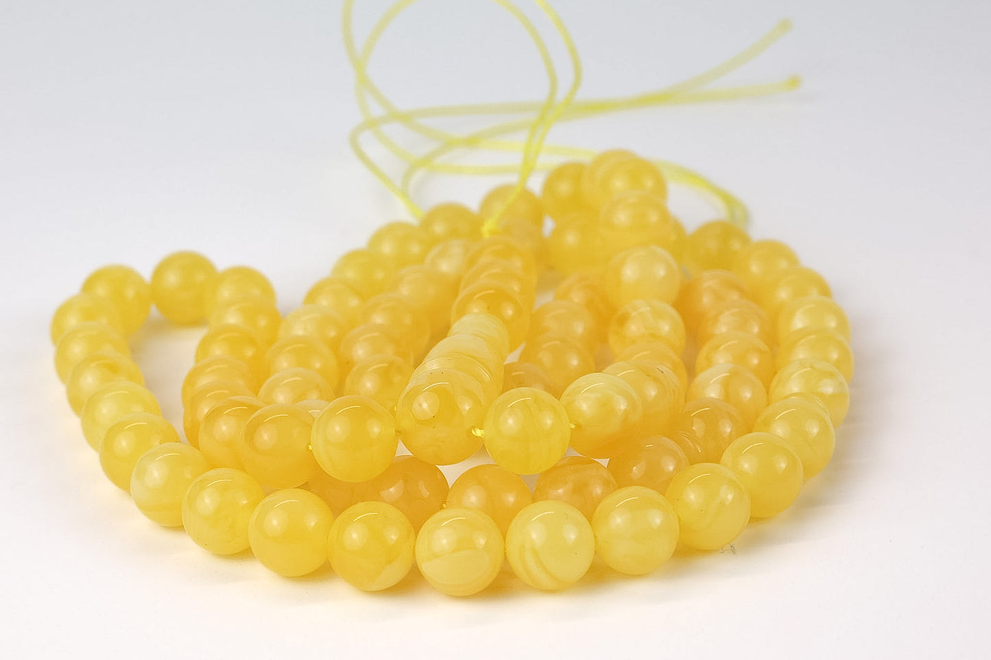 Rare Mango Yellow Natural Baltic Amber Rosary (30.05g) | Certified Mesbah | Tetibel