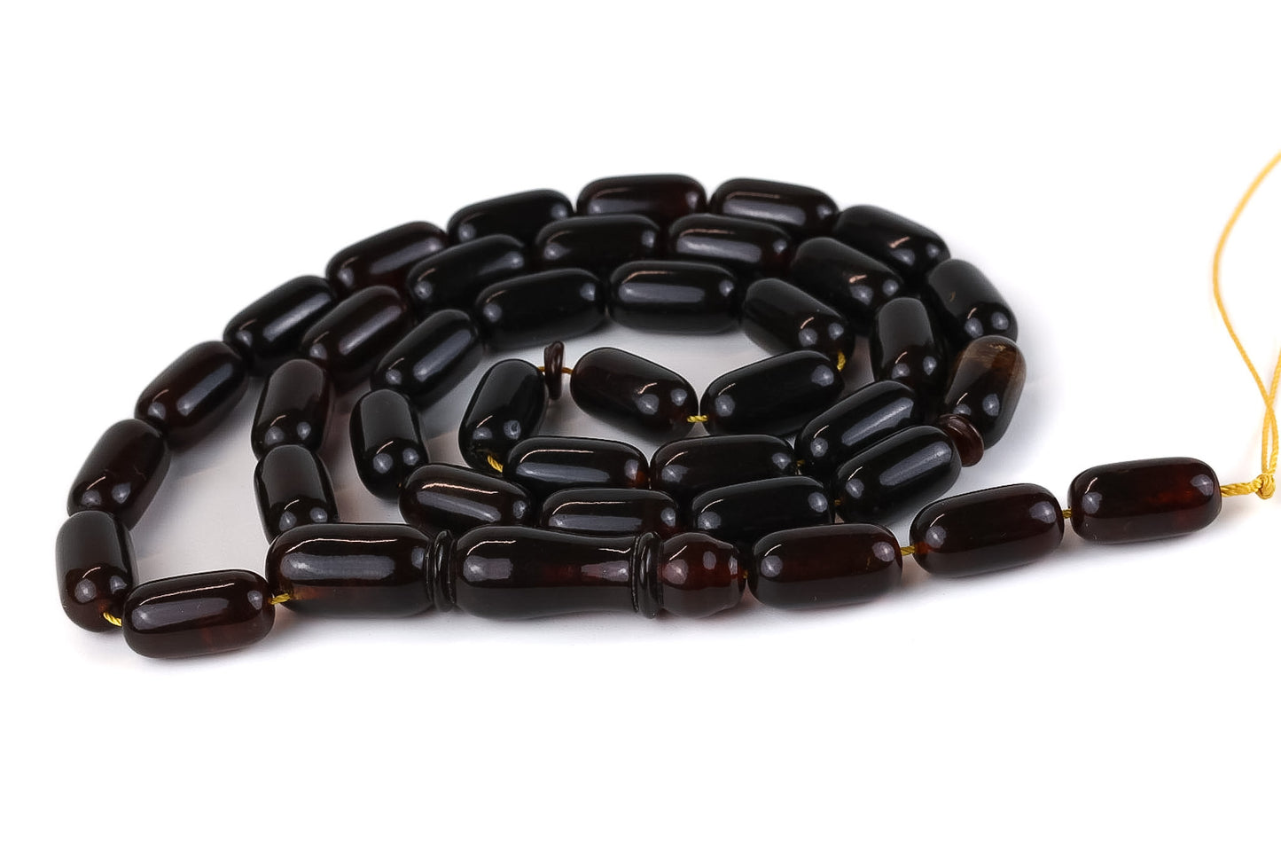 Pressed Brown Baltic Amber Rosary (42.16g) | Certified Pressed Mesbah | Minor imperfections