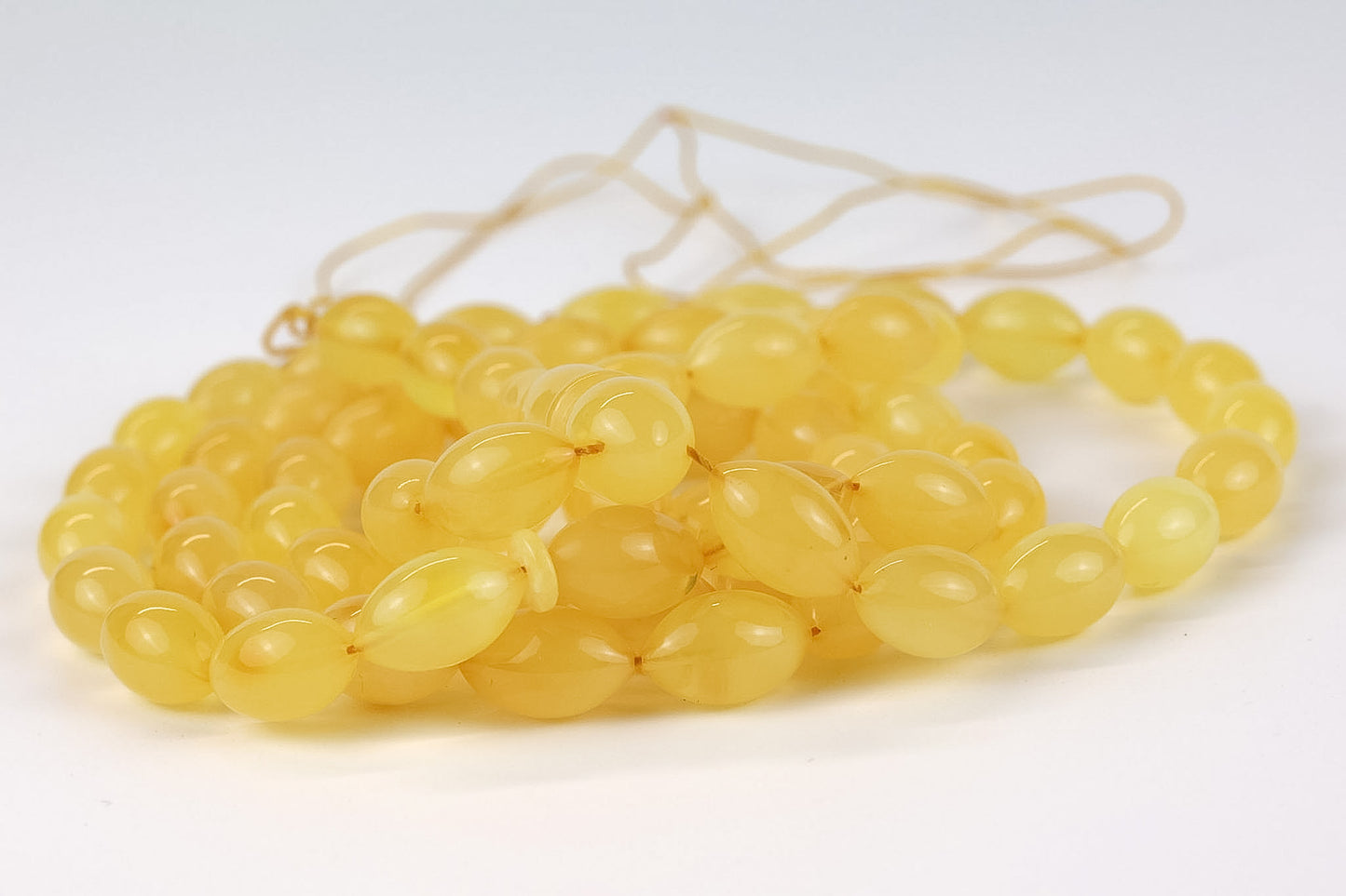 Natural Yellow Baltic Amber Rosary (23.01g) | Certified Mesbah | Tetibel