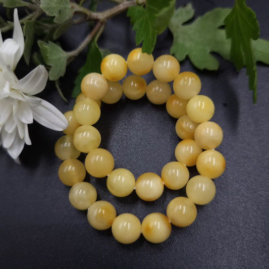Handmade Yellow Amber Beaded Bracelet