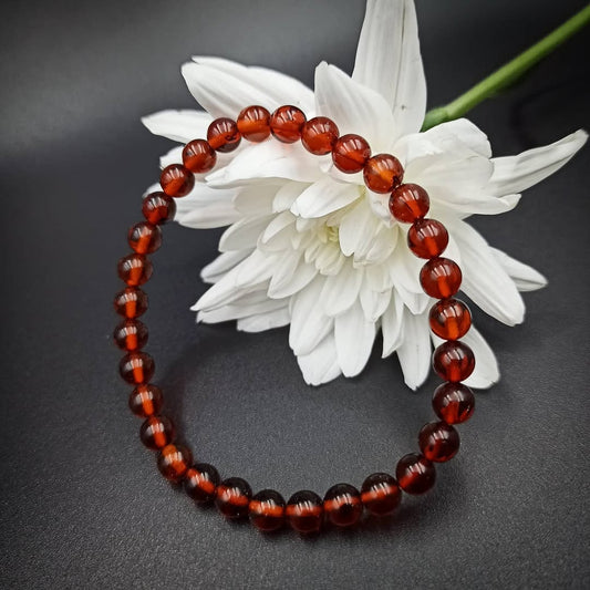 Amber Beads Red-Brown Bracelet Natural