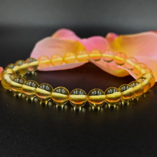 Amber Clear Beads Bracelet