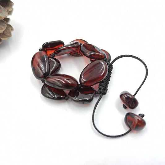 Amber Bracelet with adjustable sliding knot