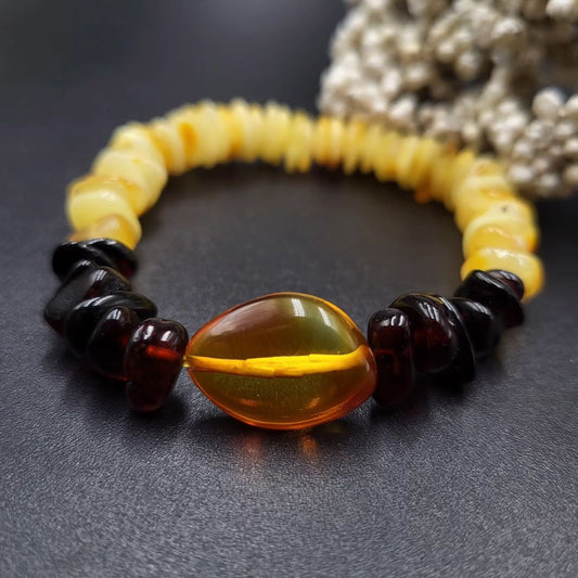Amber Chips Oval Bracelet