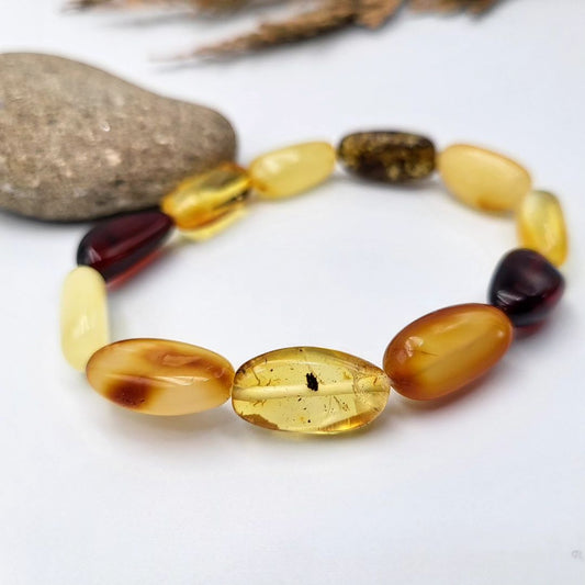 Amber Bracelet irregular beads shape