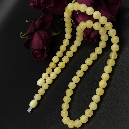 Amber Necklace Bead Yellow