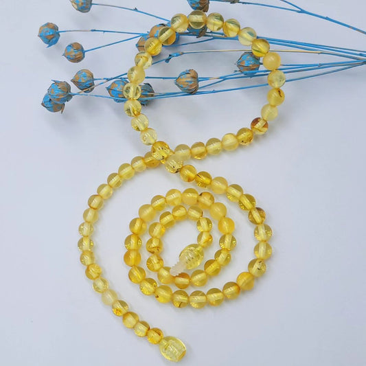 Amber Necklace Beads Translucent