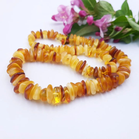 Amber Necklace Chips Cascade Necklace Light Multicolor