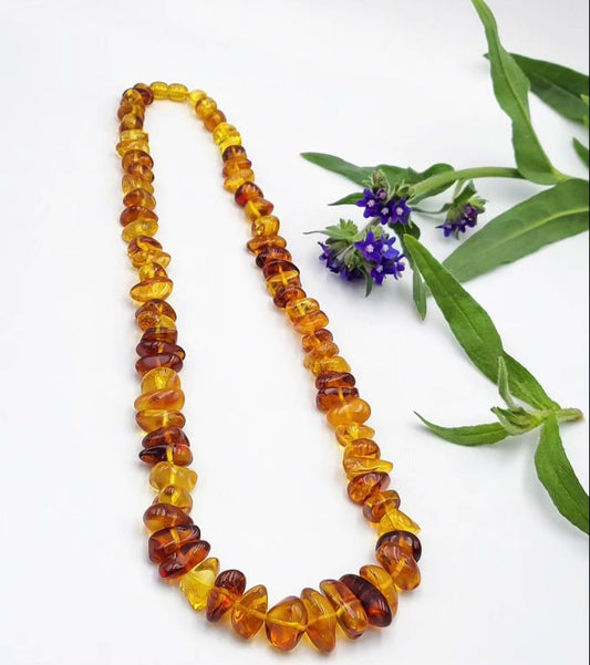 Amber Necklace Volume Chips Multicoloured