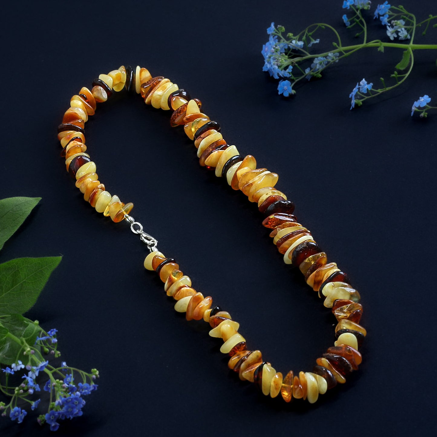 Amber Necklace Chips Multicoloured