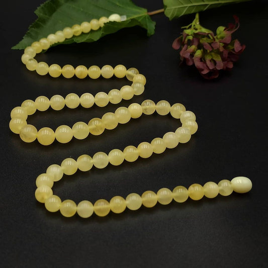 Amber Necklace Bead Yellow