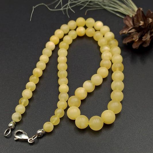 Amber Necklace Bead Yellow
