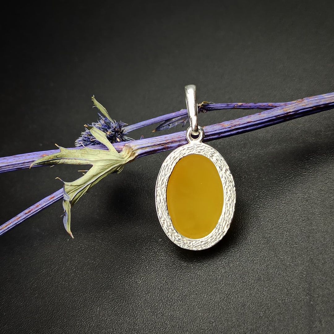 Amber Silver Pendant