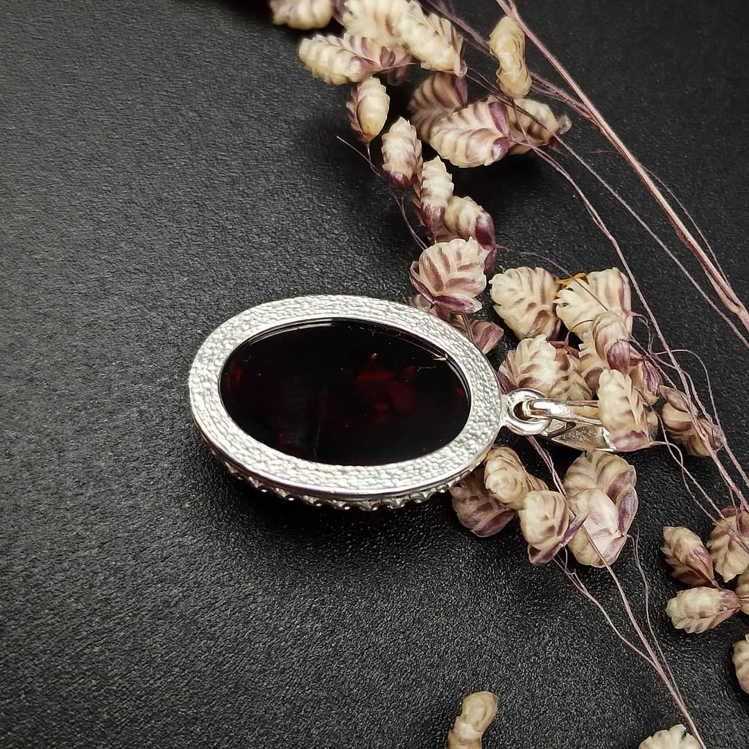 Amber Silver Pendant
