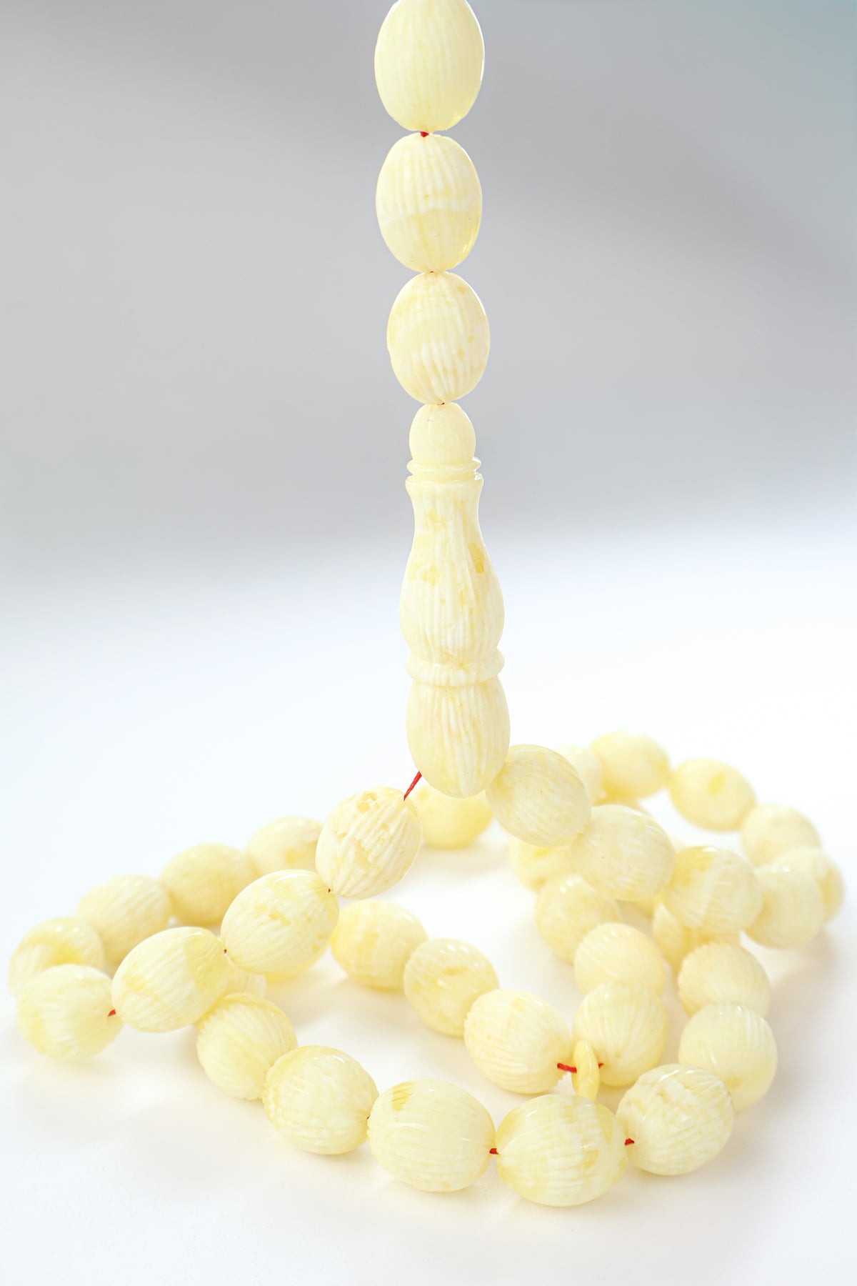 Pressed Baltic Amber Misbaha Rosary 42 Beads 53.73g | Tetibel