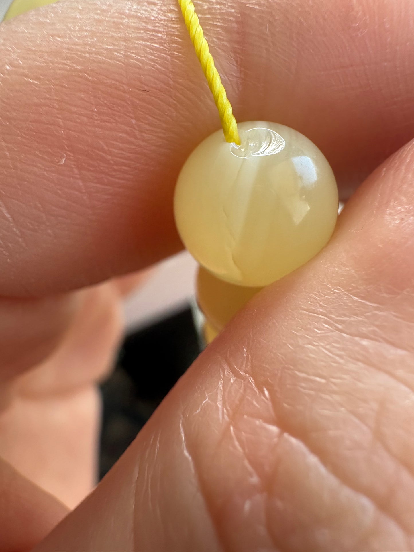 Amber beads imperfection