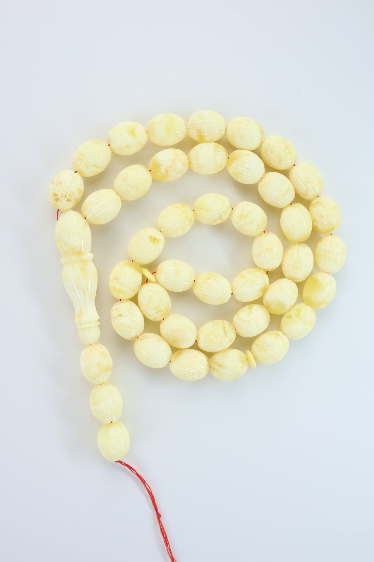 Pressed Baltic Amber Misbaha Rosary 42 Beads 53.73g | Tetibel