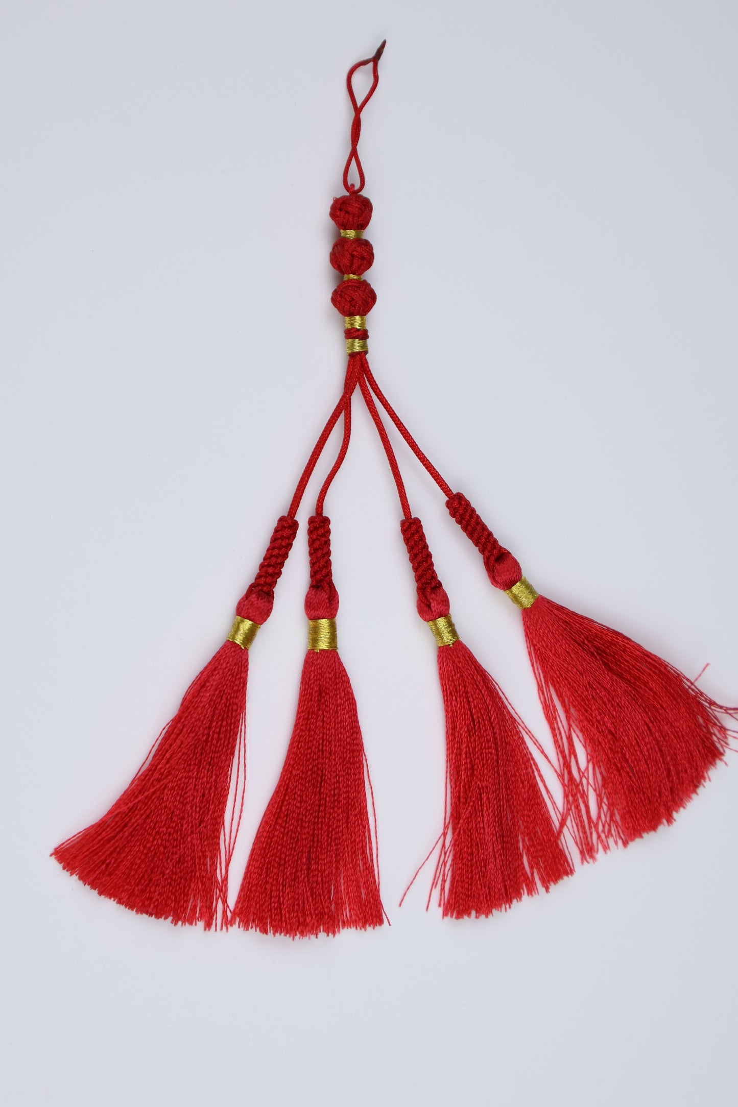 Handmade tassel fron Doha, Katar. red gold premium silk.